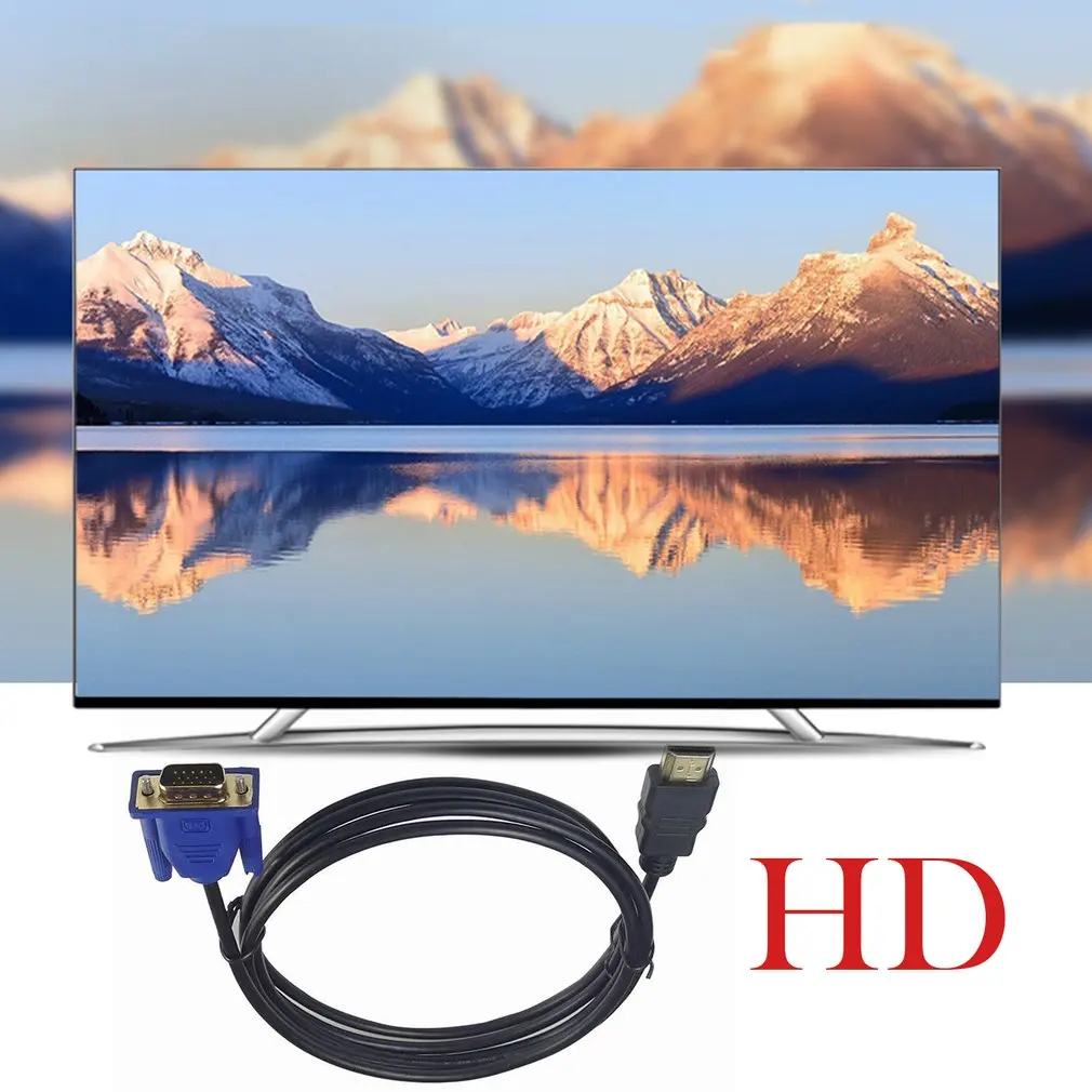 HDMI suderinamus Į VGA Kabelis HDMI Konverteris-suderinama Vyras Į VGA HD-15, Moterų Adapteris TELEVIZIJA Projektorius HDTV DVD į HDMI Kabelis