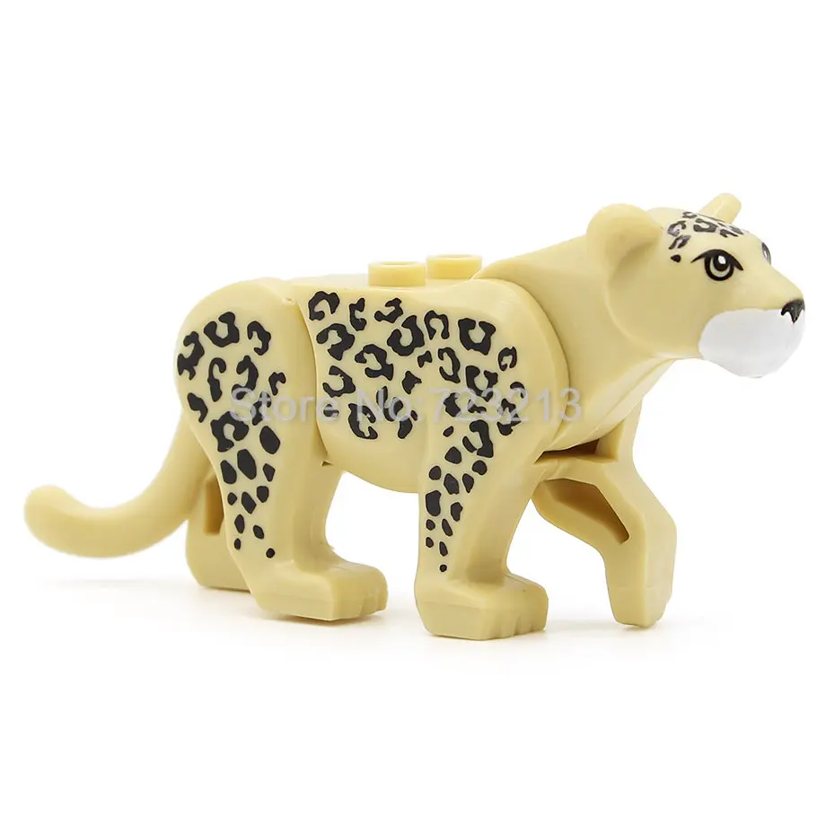 1pcs Džiunglių Tema Gyvūnų Tigras, Pantera Leopard Karvė Puma Concolor SS Žvėris Blokai Modelis Plytų Žaislai PG1045