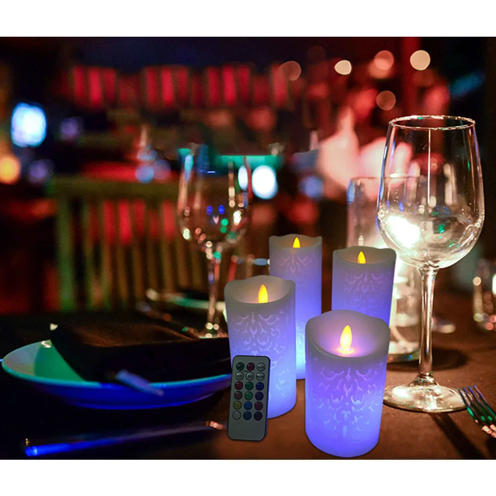 LED Flameless Žvakės Spalva Keičiasi Žvakės Su 18-Raktas Nuotolinio Valdymo pultas, Laikmatis Elektroninių LED Žvakė Žibintai, Vestuvių Dekoravimas