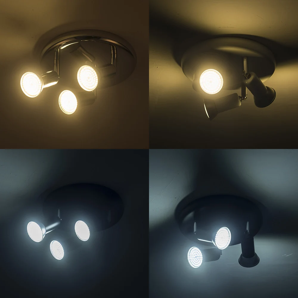 Šiuolaikinių LED Lubų Šviesos su Swiveling Dėmės šviesos sukiojamomis 3 Vadovai vitrina Lubų Vietoje Lempa namų koridoriaus apšvietimas