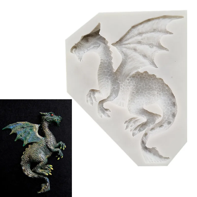 3D Dragon Silikono Formų Minkštas Tortas Dekoravimo Priemonės Dervos Molio Muilas, Formos Saldainiai, Šokoladas Gumpaste Formų 17297