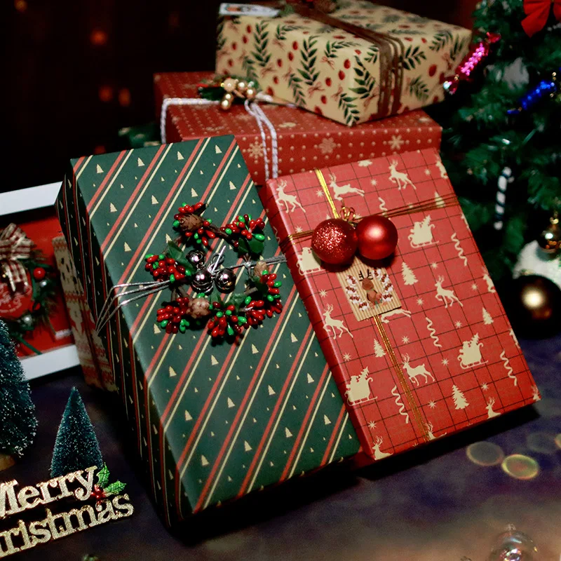 2021 Kalėdų Kfrat Vyniojamasis Popierius Vestuvių Žalia Apdaila Dovana Wrap Artware Kraft Pakavimo Popieriaus Velenas Popieriaus Origami Popieriaus