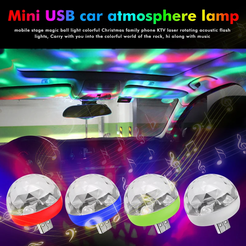 USB Scenos Šviesos Mini LED Šviesos Atmosfera Etape DJ Disco Ball Lempos Patalpų Namuose Šalis USB Į 