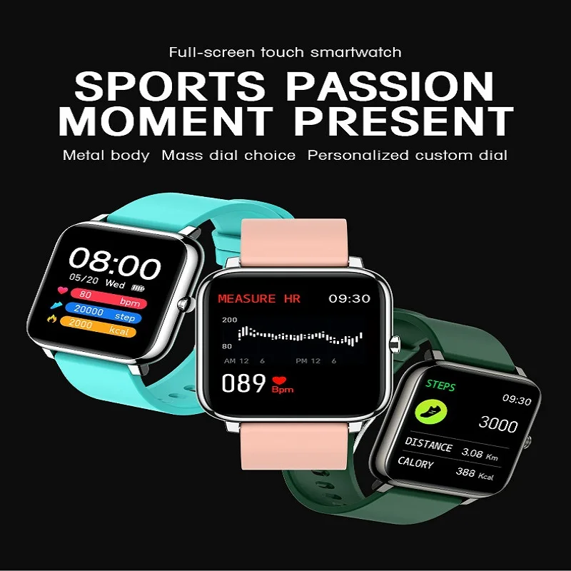 LENNIK P22 Smart Watch Vyrų, Moterų Fitneso Tracker Širdies ritmo Monitorius IP67 atsparus Vandeniui Smartwatch 