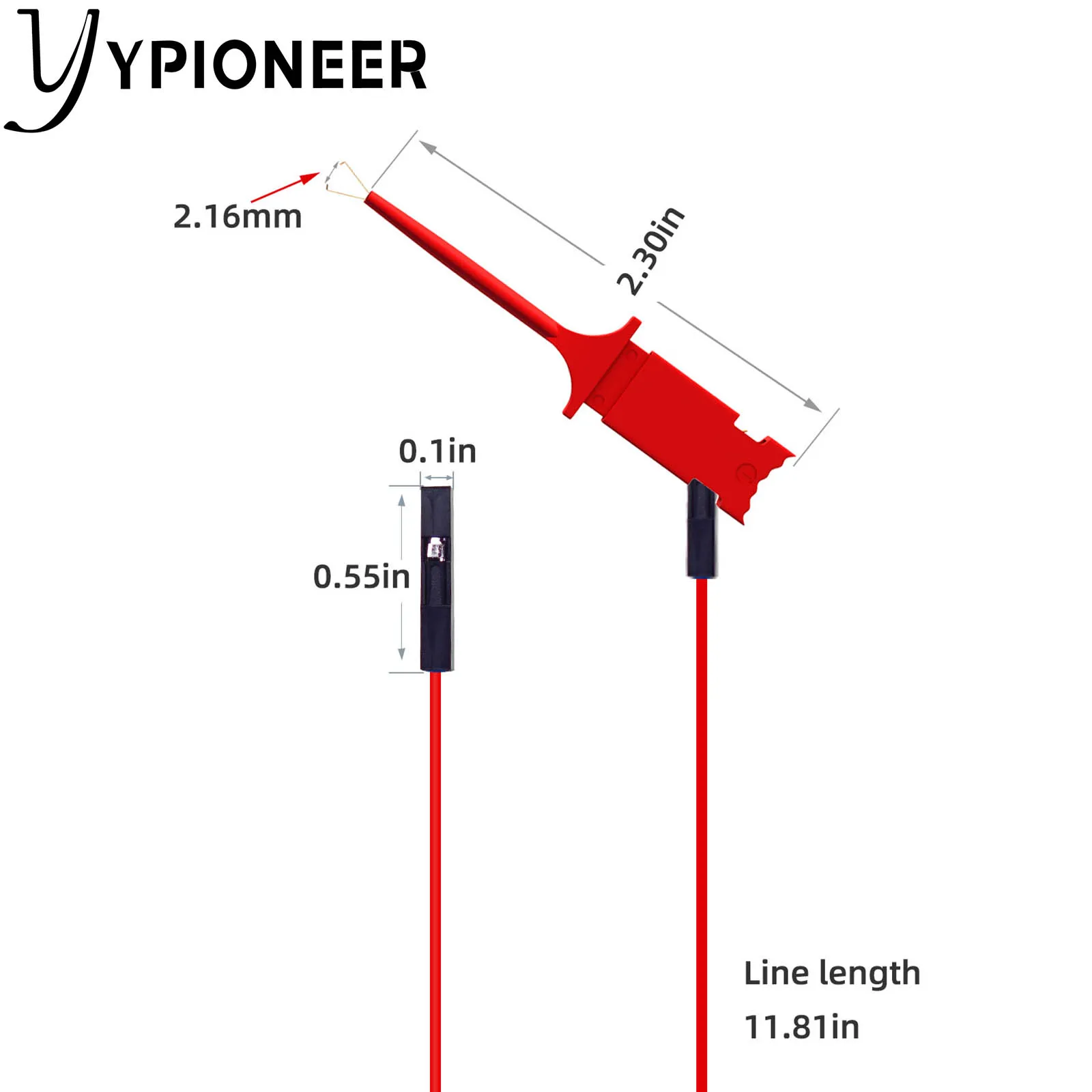 YPioneer P1513D Mini Grabber SMD IC Bandymų Kablys Įrašą su Silikono Jumper Vielos Bandymo Veda Rinkinys Logic Analyzer 