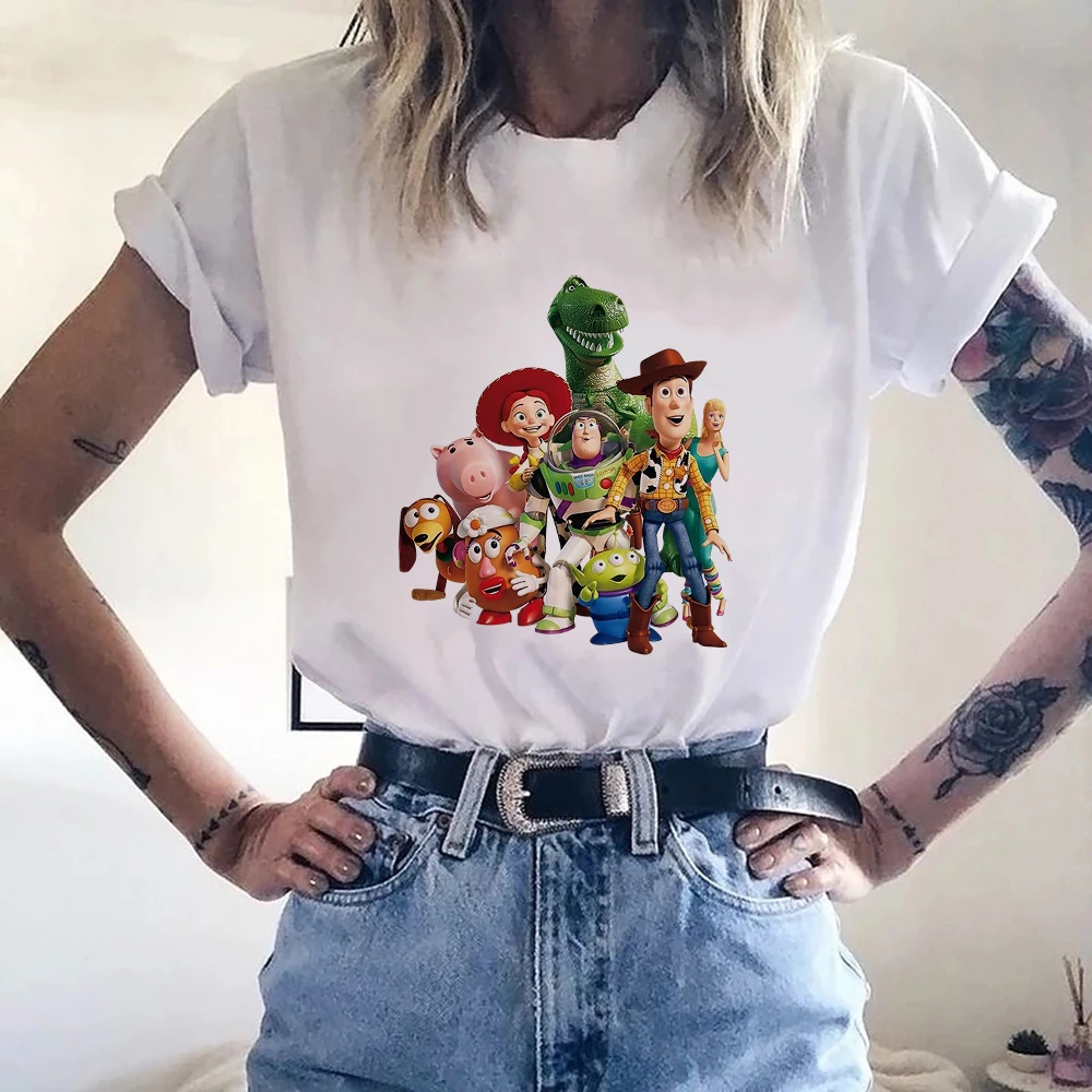 T marškinėliai Moterims Mados Drabužių Disney Toy Story Didelė Šeima Grafinis Marškinėlius Viršuje Lady Spausdinti Moterų Tee Unisex Marškinėliai