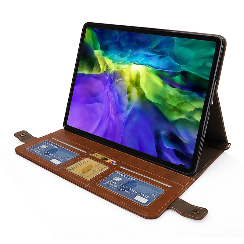 Daugiafunkciniai Odos Knyga Atveju Su Pieštukas Turėtojas iPad Pro 11 colių 2020 m Paketas Apversti Kortelės, Piniginės Stovi Dangtelis, Skirtas 