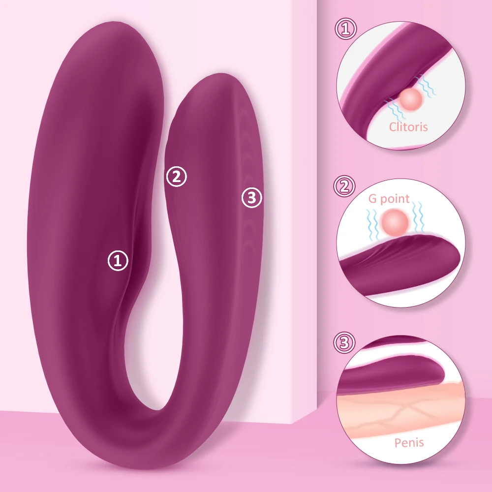 Belaidžio Dildo Vibratorius 9 Intensyvus Režimai Sekso Žaislai Moterims, G Spot Klitorio Stimuliatorius su Nuotolinio Valdymo U Formos Suaugusiųjų Sexo