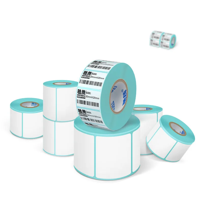 40 * 50 mm * 400 lapų / roll terminis etikečių popierius, prekybos centrų lentynos produkto kainą, brūkšninis kodas (QR kodas spausdintuvo lipdukas