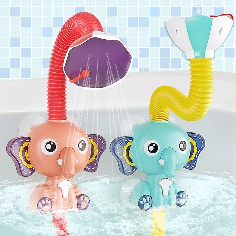 Vonios Žaislai Elektros Dramblys Vandens Purškimo Vaikams Kūdikių Vonios Kambarys, Vonia Maišytuvas Dušo Žaislai Stipri Siurbimo Taurės Vaikų Vandeniu Žaidimą