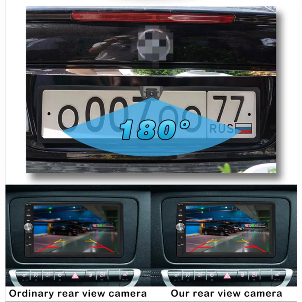 Europos Automobilių Licenciją Plokštės Rėmas Priekiniai/Galiniai Peržiūrėti Laidinio Kamera Auto Transporto priemonių atsarginės automobilių Stovėjimo aikštelė Reverse 180° HD Naktinio Matymo Kamera