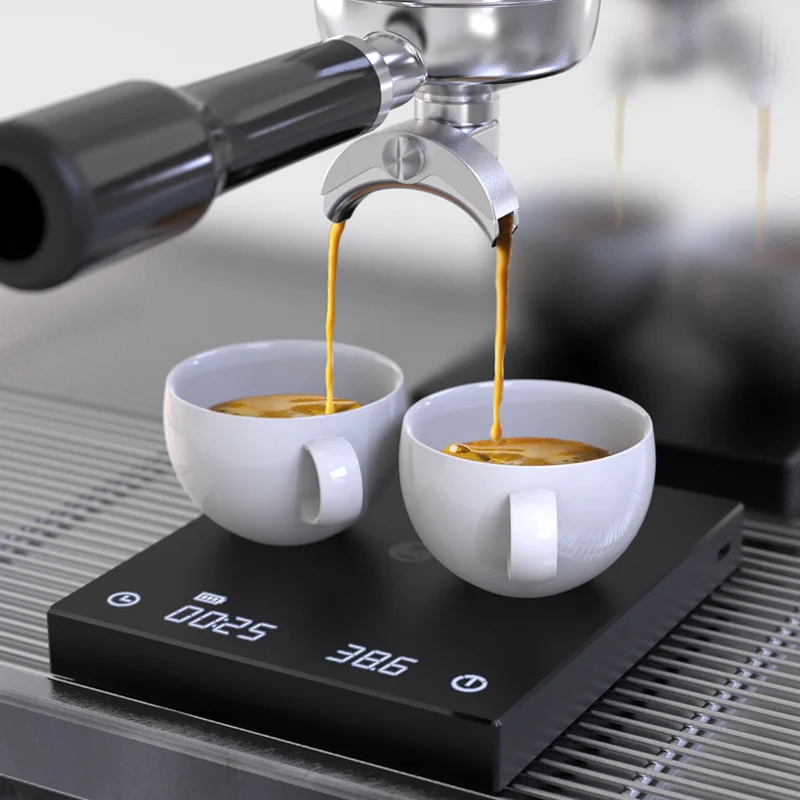 Timemore JUODA PAGRINDINIŲ kavos masto laikmatis smart digital masto supilkite kavos elektroninių Lašinamas Kavos masto su timer2kg/0.1 g