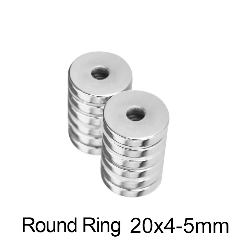 5~50PCS 20x4-5 mm Galingas Žiedas Linijos Magnetai 20*4 mm, Skylė 5 mm Apvalus Mažas Nuolatinis Neodimio Magnetas 20x4-5mm 20*4-5