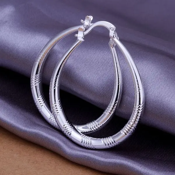 Didmeninė Aukštos Kokybės Juvelyriniai sidabro padengtą Elipsės Odos Prizminis Auskarai Moterims geriausia dovana SMTE294