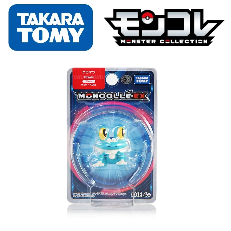 TOMY EX Azija-09 Pokemon Duomenys Kawaii Froakie Žaislai Aukštos Kokybės Išskirtinį Išvaizdą, Puikiai Atgaminti Anime Kolekcija Dovanos
