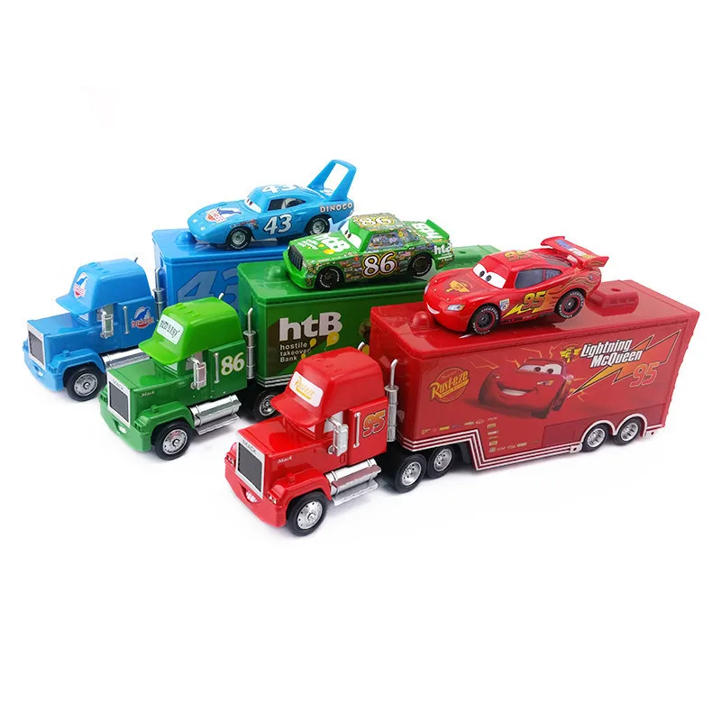 Disney Pixar Automobilių Žaislas Žaibas Mcqueen Karalius Mack Dėdė Sunkvežimių 1:55 Diecast Metal Automobilių Žaislai Vaikams Gimtadienio Dovana