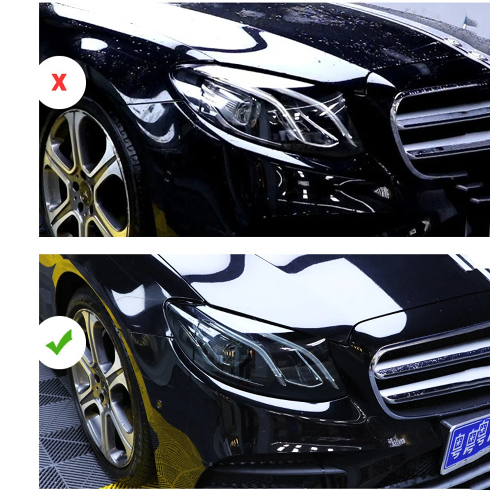 2vnt Automobilių žibintų plėvelė Juoda Aukštas šviesos pralaidumo TPU apsauginės plėvelės Reikmenys Benz S Klasė W223 S300 S350 2020-2021