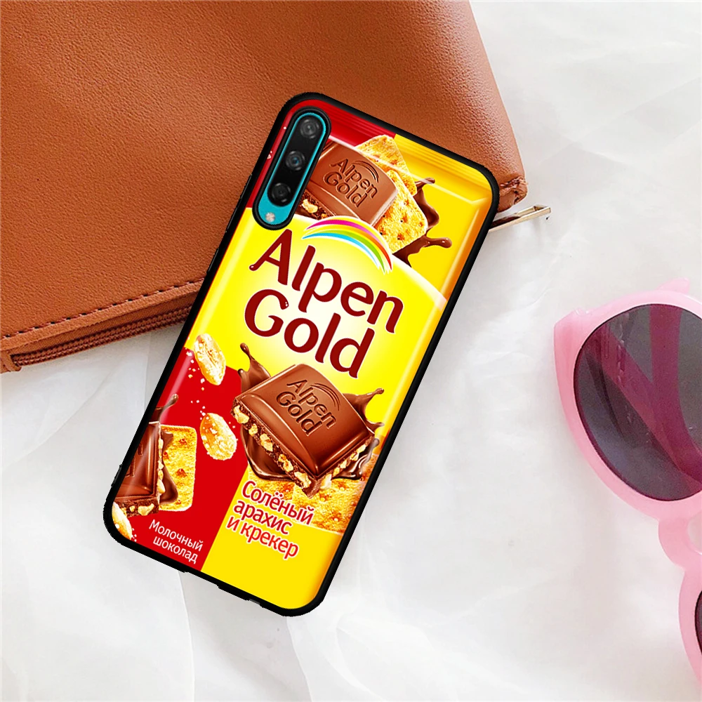 Bilietų Alpen Gold šokolado telefoną atveju Huawei Honor 8 Lite 8X 8C 9X 9 10 Lite 20 Pro V20 10i 20i 8S 8A padengti silikono funda