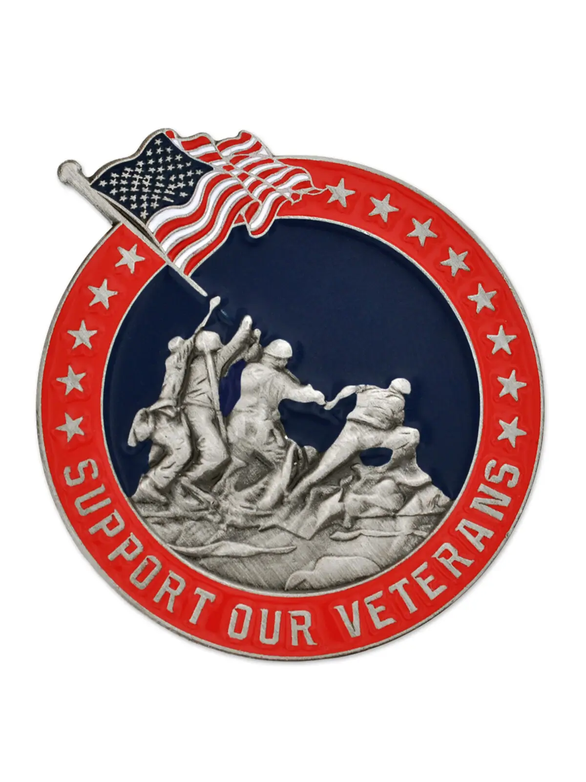Individualizuotos Paramos Mūsų Veteranų Karinės 3D Papuošalai Sunku Emaliuota Segė Gali būti derinami su Jūsų Logotipu