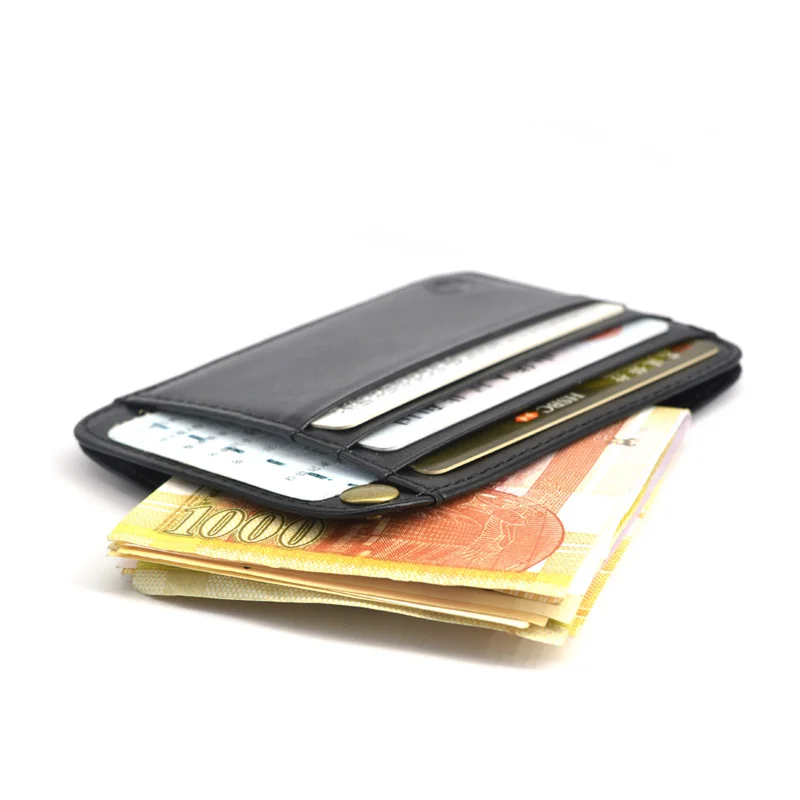 Natūralios Odos Unisex Verslo Kortelės Turėtojas Kredito Krepšelį Piniginės mini slim piniginės Kortelę Atveju, ID Turėtojams Monetos kredito