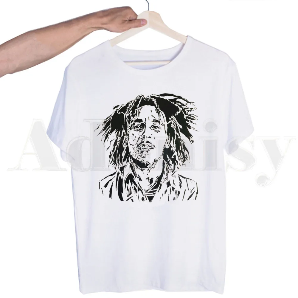 Reggae Iniciatorė, Bob Marley Roko Tshirts Vyrų Mados Vasaros marškinėliai Marškinėlius Viršuje Tees Streetwear Harajuku Juokinga