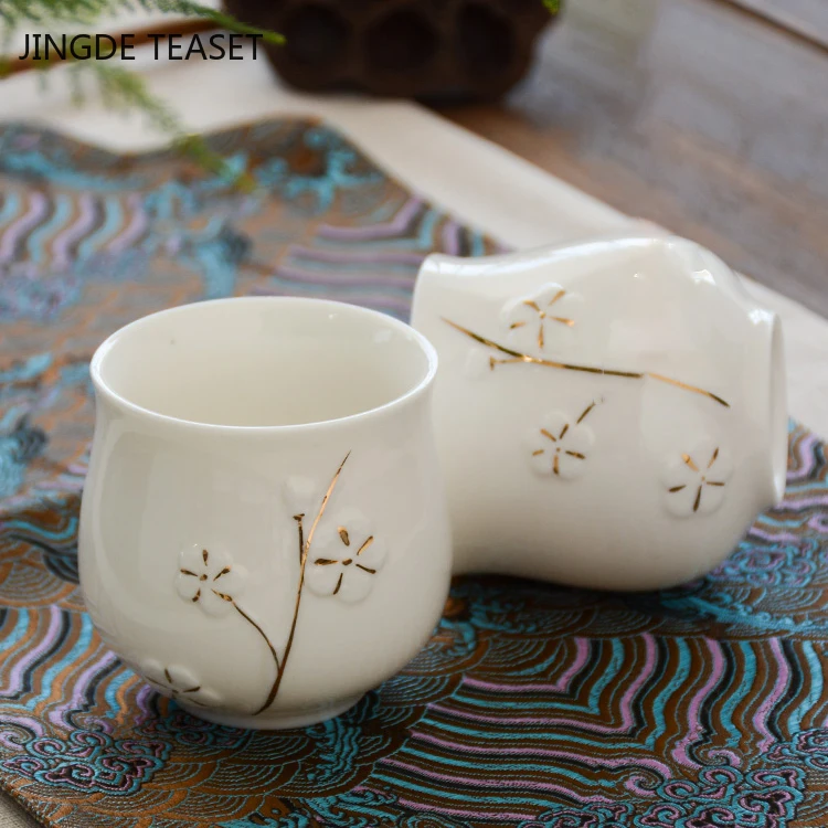2 vnt./daug Boutique Keramikos Teacup Vandens puodelis su rankena Kinijos Rankų darbo arbatos dubenėlį Vieno puodelio Meistras Puodeliai Namų geriamojo Teaware
