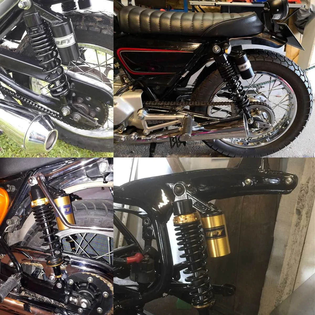 400mm 15.7 colių Oro Amortizatoriai Galinė Pakaba Motociklo Motoroleris Purvo Duobę Dviratį ATV Quad Universalios