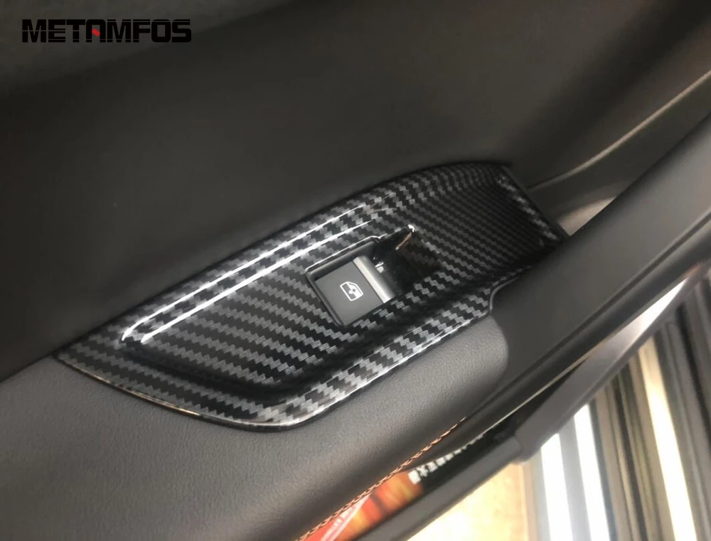 Audi Q5 2018 2019 2020 M. Anglies Pluošto Langų Pakėlimo Jungiklį Padengti Apdaila Viduje Porankiu Rėmo Interjero Aksesuarų Automobilių Stilius