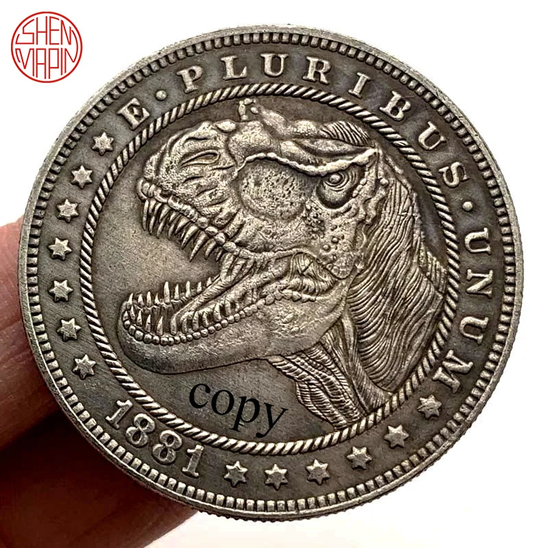 1881 Tyrannosaurus Valkata Nikelio Monetos Kopija Dinozaurų Vario Monetų Kolekcionieriams Erelis Iššūkis Monetos