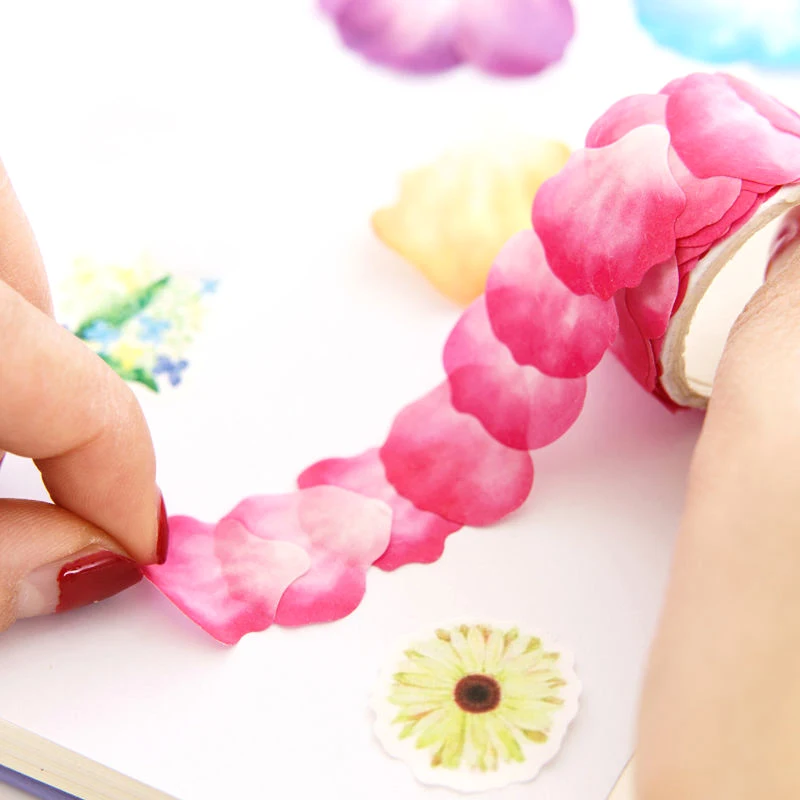 Kūrybos Akvarelė Petal Rankų Knygą Lipduko Spalva Single Cherry Blossom Medžiagos Washi Tape 
