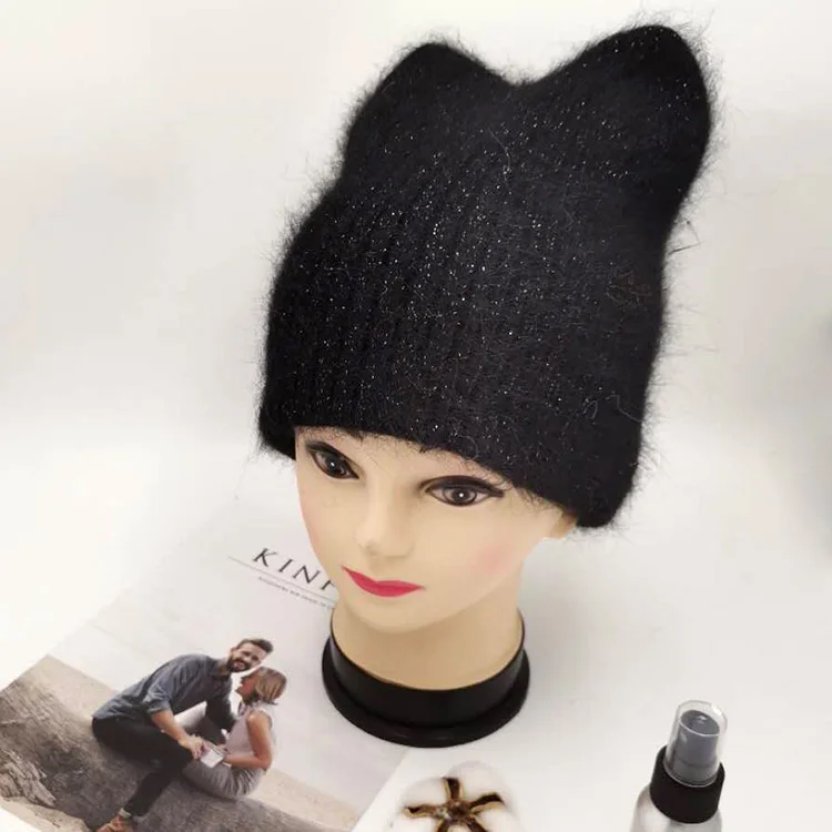 Naujas Atvykimo Megzti Skrybėlę Triušio kailio Kepuraitė Unisex vientisos Spalvos Išlaikyti Šiltas Elastinga žieminės Kepurės