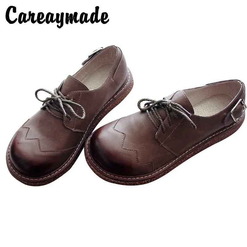 Careaymade-Apvalios galvos vieną batai,Departamentas retro storio apačioje vieno batai pavasario naujų žemas viršų batai korėjos moterų batai