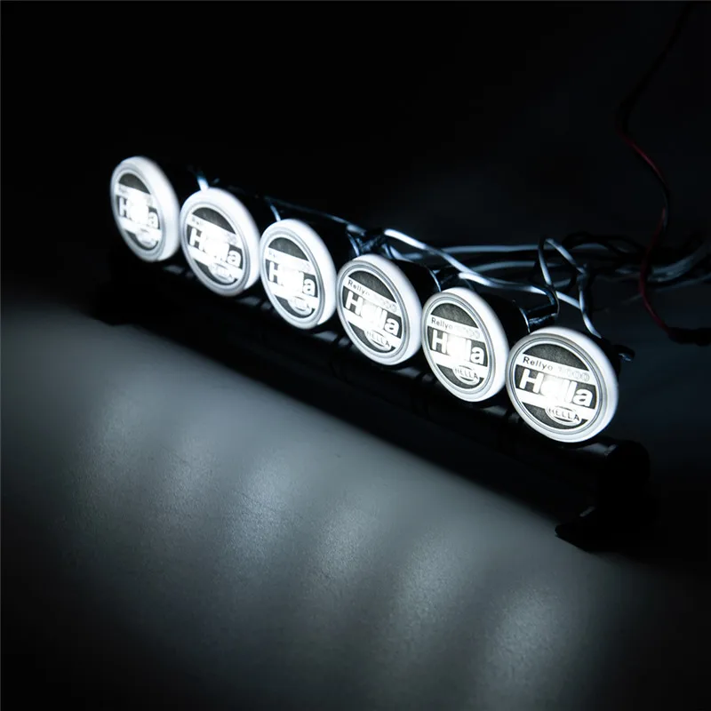 Metalo Stogo LED Šviesos Juosta 1:10 Traxxas Trx-4 SCX10 90027 SCX10 II 90046 D90 RC Automobiliai su 6 LED Žibintai