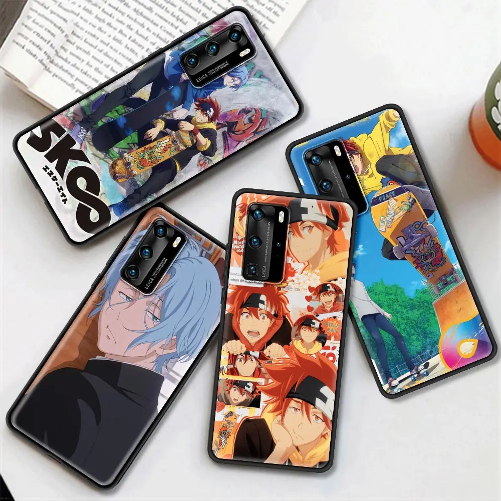 Sk8 Infinity Anime Mielas Telefoną Atveju Huawei P Smart Z P10 30 Lite 2018 P20 P40 Pro Plus P Smart 2019 Padengti Minkšta Coque Krepšys