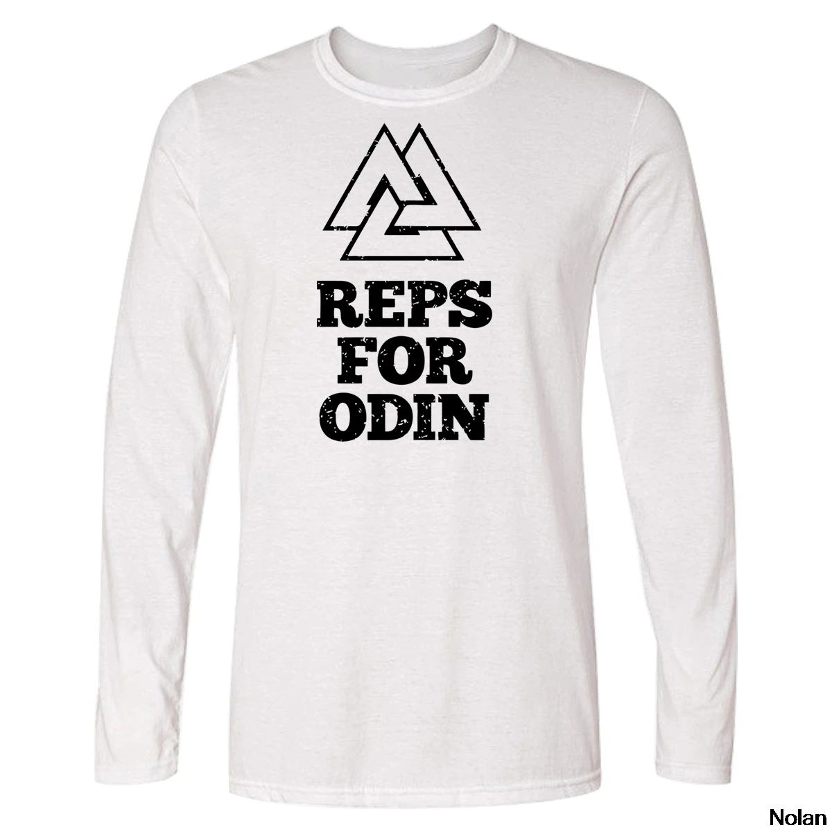 Pakartojimus Odin Vikingai Atvyko Į Valhalla Marškinėliai ilgomis Rankovėmis T-shirt Pavasarį, Rudenį Tracksuit Tshirts Streetwear Apvalios Kaklo Viršūnes