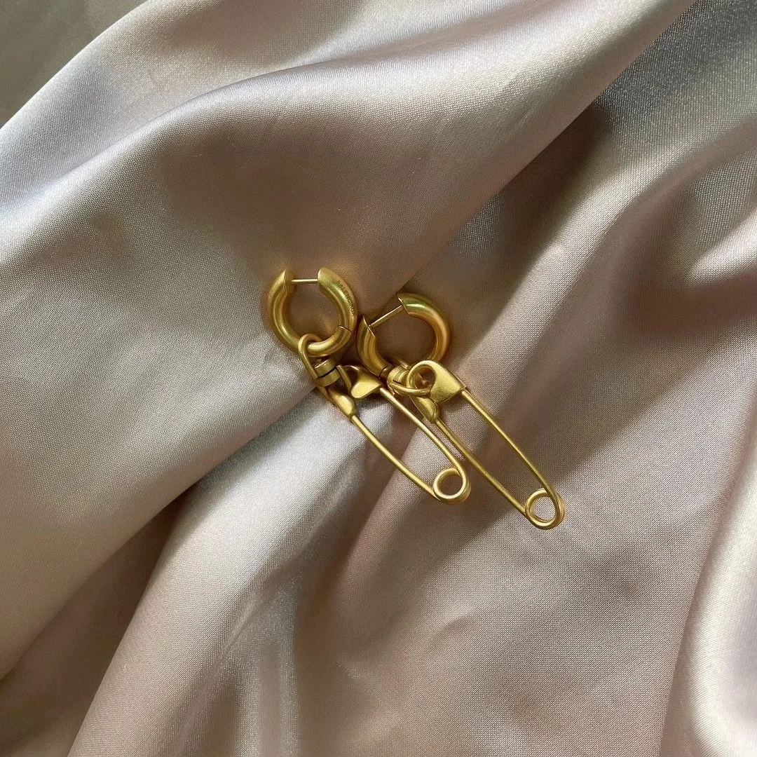 2020 Sriegis Unikalus Aukso žiedas Pin Pakabukas nuobodu lenkijos Maži Žiedai Kilpos Metalo Vintage auskarai, Pakabukas antikvarinis Mados Earing