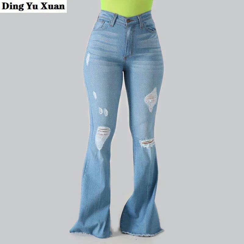 Moterų Kankina Užsiliepsnojo Džinsai Moteris Aukštos Juosmens Džinsinio Audinio Kelnės Skinny Bell Bottom Džinsų Visas Ilgis Streetwear Slim Fit Jean Femme