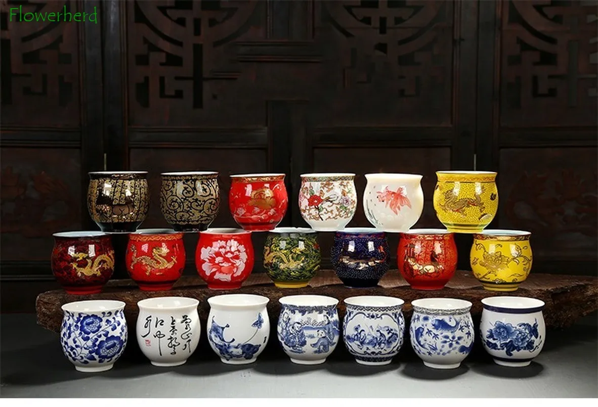 Arbatos Rinkinys Teaware Keramikos, Porceliano Arbatos, Kavos Yerba Mate Taurės Drinkware Kung Fu Arbatos Puodelio Nustatyti Dvigubo sluoksnio Izoliacija Vandens Taurė