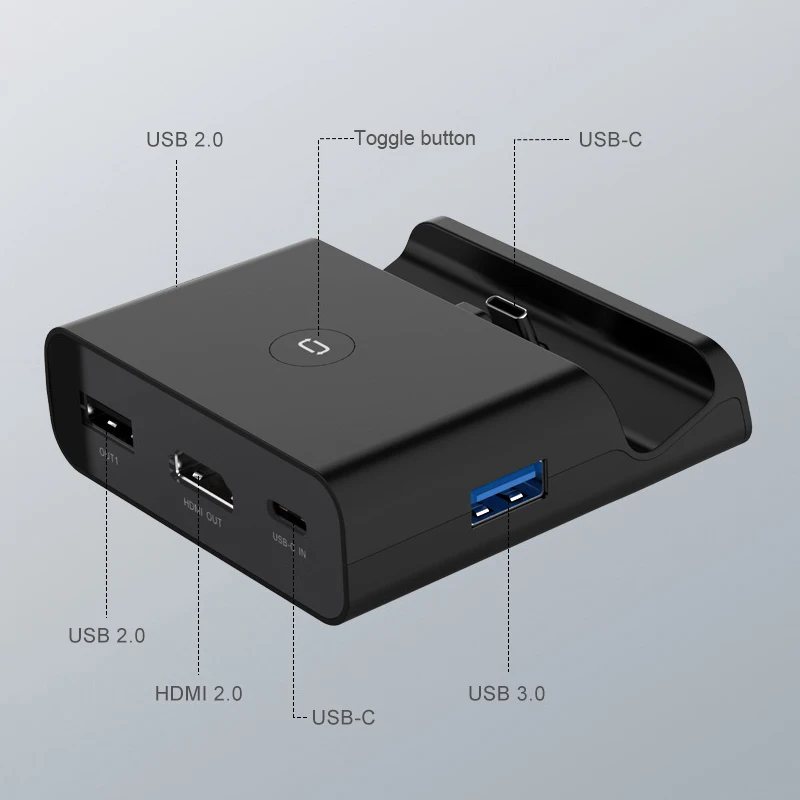ACEPRIL Jungiklis Dokas TV Dock for Nintendo Jungiklis Portable Docking Station USB C iki 4K-HDMI, USB 3.0 PD Apmokestinimo NS 
