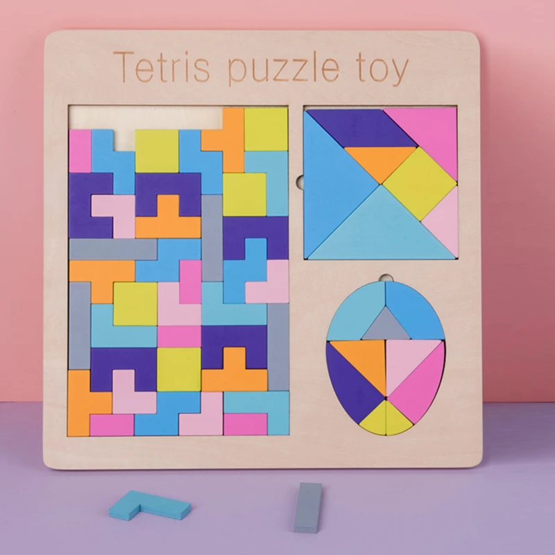 Galvosūkiai Magija Tangram Vaikams, Mediniai Švietimo Žaidimas, Hobis Vaikas Dėlionės Tetris Kubeliai Galvosūkiai Vaikams Žaislas Vaikų Berniukų Mergaičių