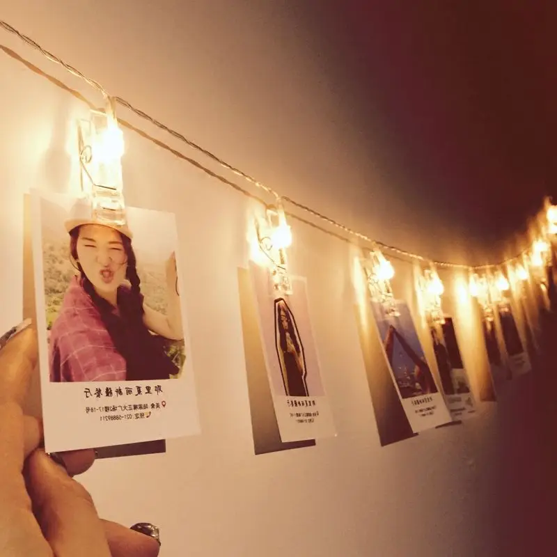 LED Įrašą Nuotrauka Kabo Sienos Šviesos Įrašą Pasakų Styginių Šviesos Grandines Lempos Nuotrauką Gimtadienio Apdailos Baterija