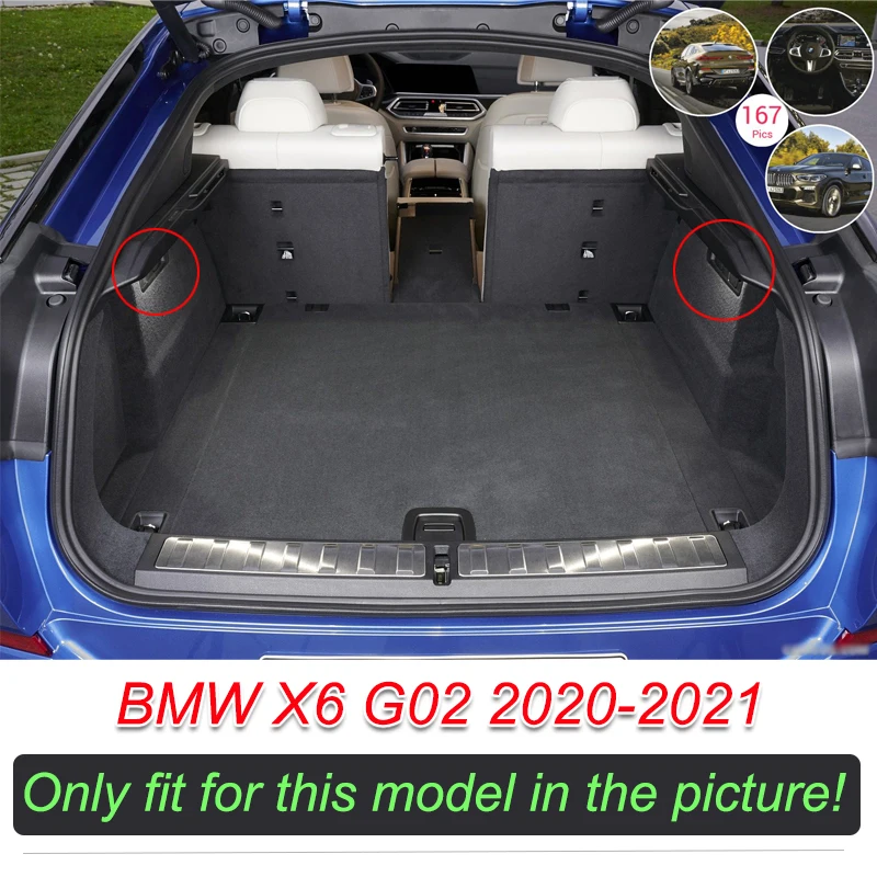 Custom Oda Automobilių Kamieno Kilimėliai BMW X6 G02 2020 2021 Galiniai bagažo skyriaus Grindų Kilimėlis Dėklas Kilimų Linijinių Krovinių Priedai