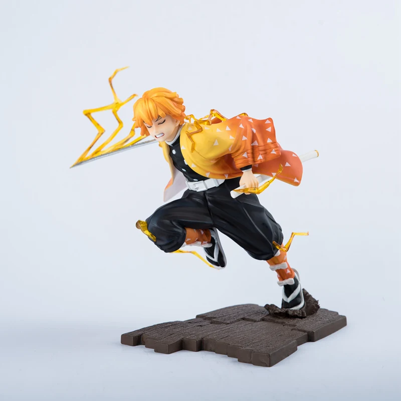 Anime Demon Slayer Kimetsu nr. Yaiba Agatsuma Zenitsu Kamado Tanjirou PVC Veiksmų Skaičius, Žaislų Statula Suaugusiųjų Kolekcionuojamos Lėlės Modelio