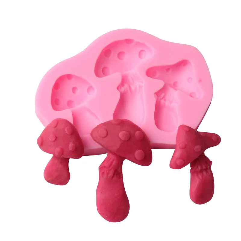 3D grybo formos silikono formos minkštas pyragas pelėsių, šokoladiniai saldainiai, pelėsių minkštas molis molis priemonė, tortas dekoravimo įrankiai