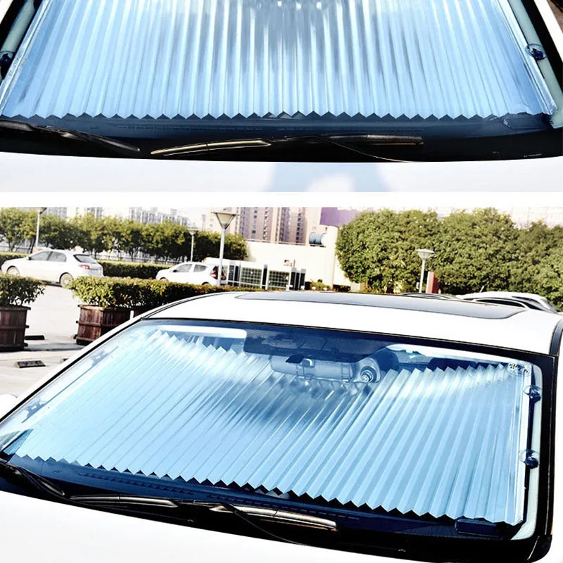 Automobilio priekinio Stiklo, Ištraukiama Uždanga Nustatyti Lankstymo Automobilių skėtį nuo saulės Padengti šviesą Atspindinčios Plėvelės Užuolaidos, Anti-UV, Sulankstomas skėtį nuo saulės Apima