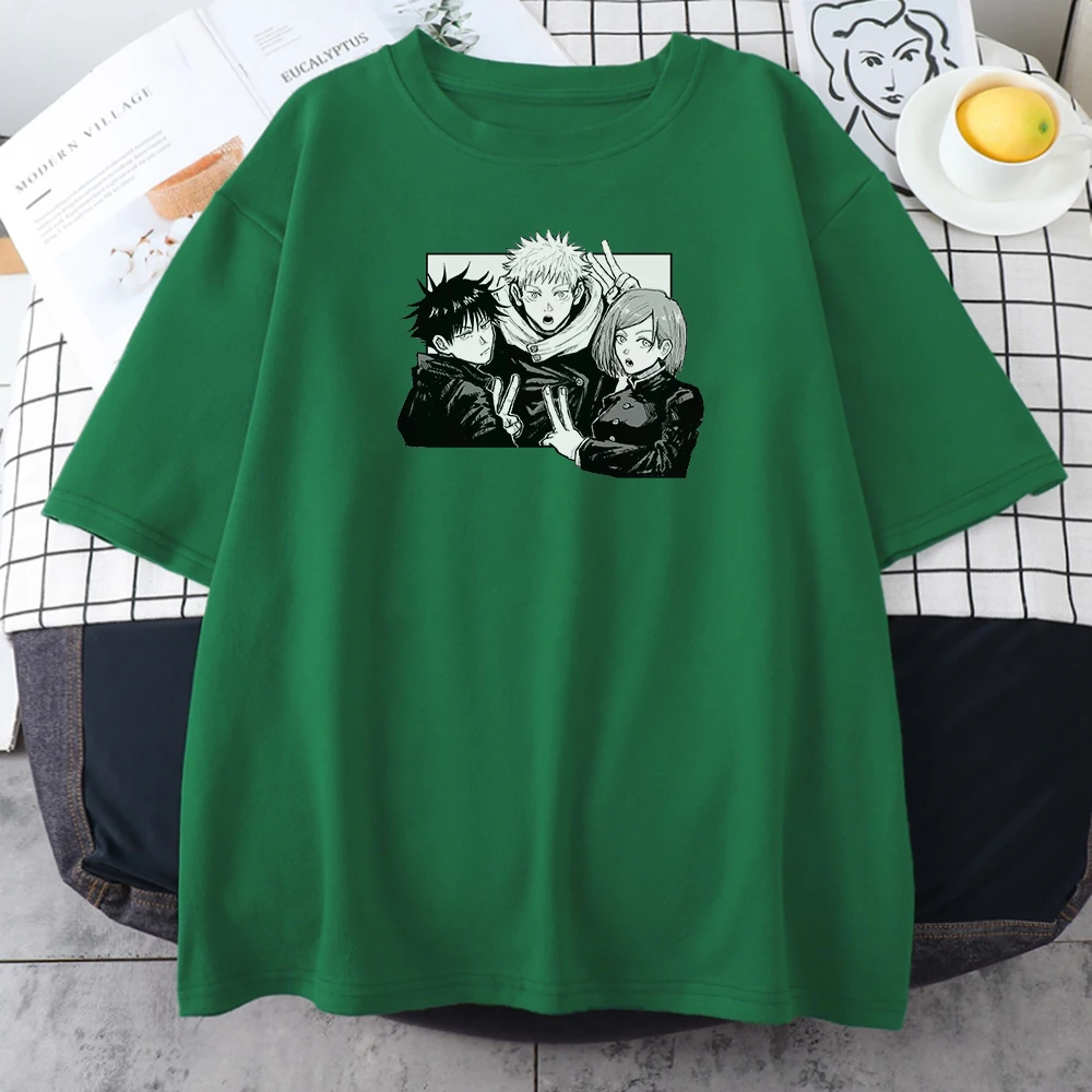 Yuji Itadori Džiudžiutsu Kaisen Spausdinimo moteriški Marškinėliai Pavasario Vasaros Prarasti Viršų Mados Negabaritinių Marškinėlius Laisvalaikio moteriški t Shirts