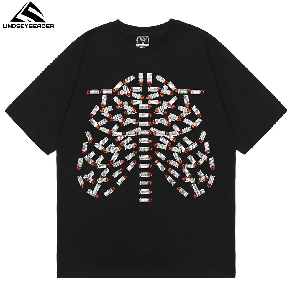 LINDSEY SEADER vyriški T-shirt Hip-Hop Negabaritinių Spausdinti 2021 Atsitiktinis Harajuku Streetwear Vasaros trumpomis Rankovėmis vatos Pagaliukai Tee Marškinėlius