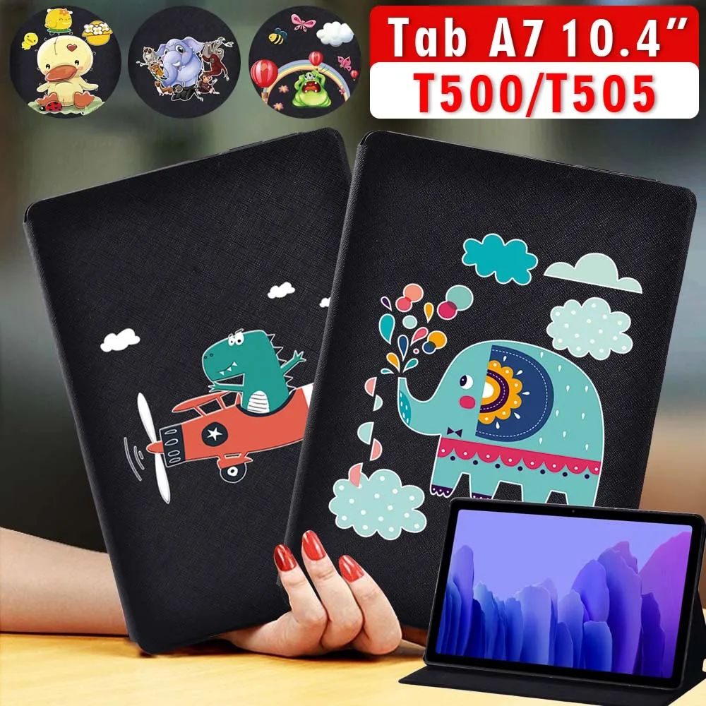 Tablet Case for Samsung Galaxy Tab A7 10.4 Colių SM-T500/SM-T505 PU Odos Tablet Stand 