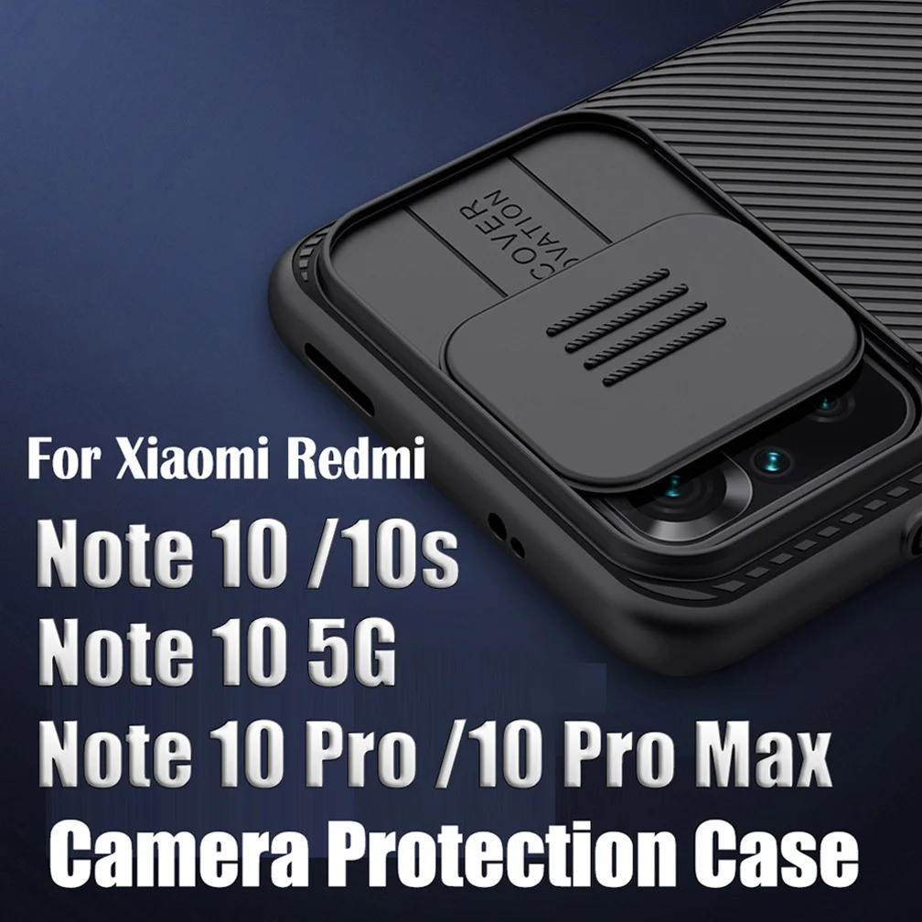 Už Xiaomi Redmi Pastaba 10/10 Pastaba Pro Max 10s Atveju NILLKIN Camshield Kamera Atveju Redmi 10 Pastaba 5G Aukštos Kokybės Galinį Dangtelį
