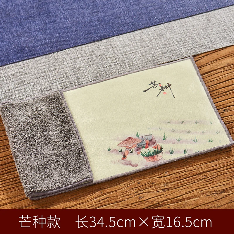 Kinijos High-end arbatos rankšluosčiai arbatos audinio staltiesė absorbentas arbatos stalo užtiesalai padidinti puodą rankšluosčiai arbatos kilimėlis sustorėjimas arbatos medžiaga